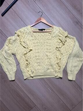 Marc New York by Andrew Marc Ruffle Knit Sweater – Size XL
